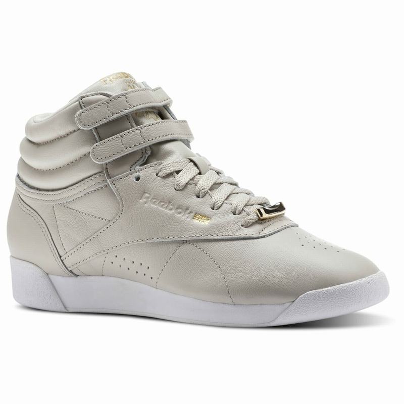 Tenisi Reebok Freestyle Hi Muted Dama Bej/Gri/Albi Romania PI7649HX